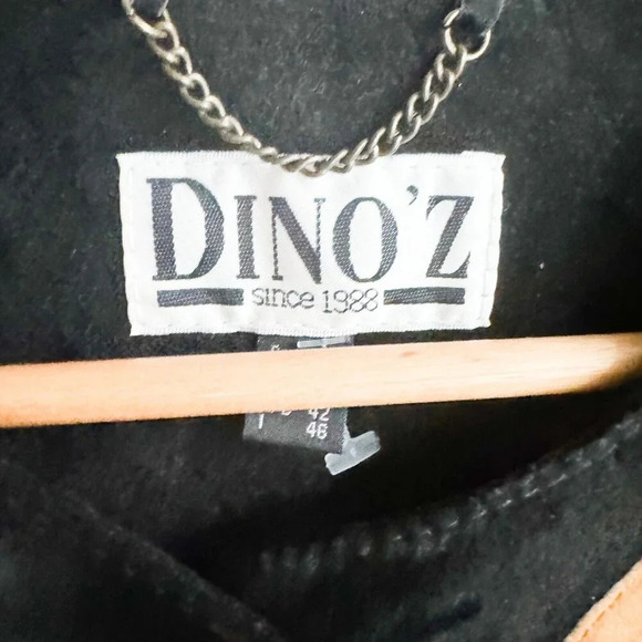Vintage Dino'z Suede Leaf Print Patchwork Jacket 8 - Picture 4 of 7